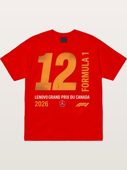 #12 Piastri 2026 F1 Canada Cotton T-shirt