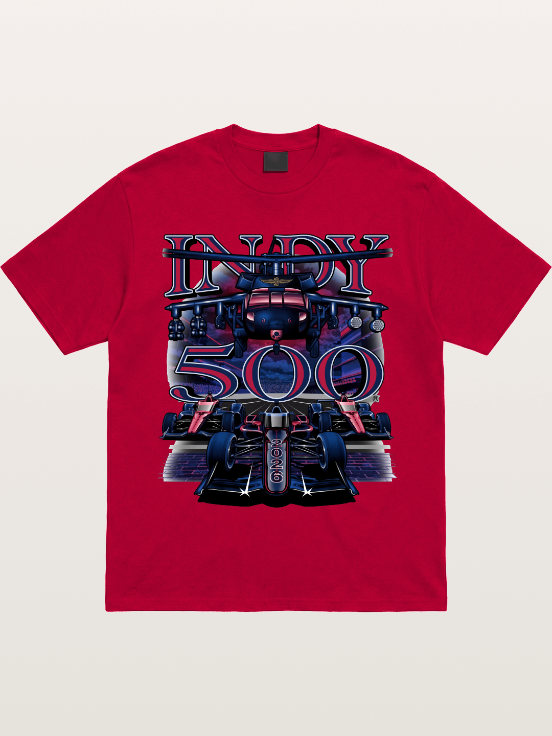 Indy 500 2026 Race Car Neon Art Gildan T-shirt