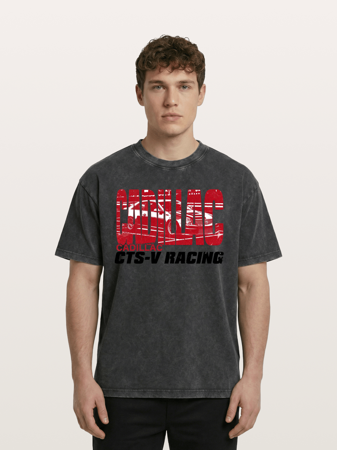 Cadillac CTS-V Racing Typography Washed T-shirt