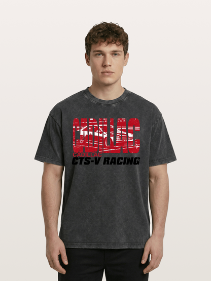 Cadillac CTS-V Racing Typography Washed T-shirt