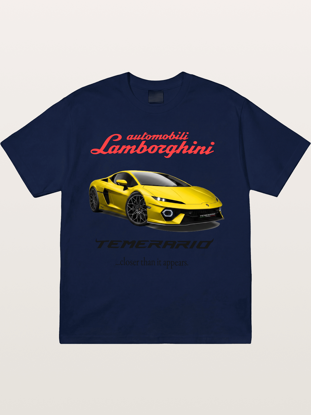 Lamborghini Temerario Yellow Sports Car Gildan T-shirt