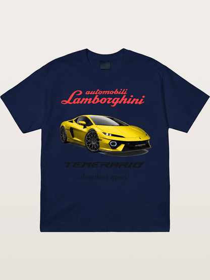 Lamborghini Temerario Yellow Sports Car Gildan T-shirt