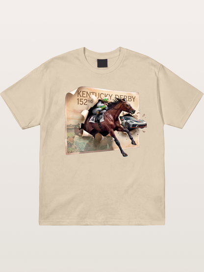 Derby Horse Porsche Collision Gildan T-shirt