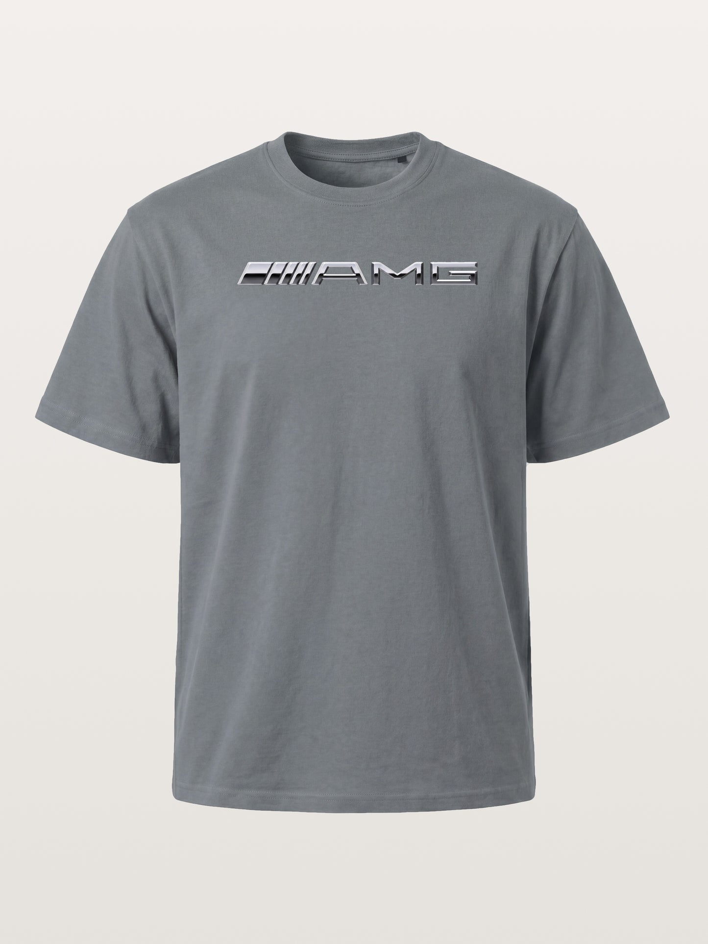 Metallic Finish AMG Three Strip Emblem Cotton T-shirt