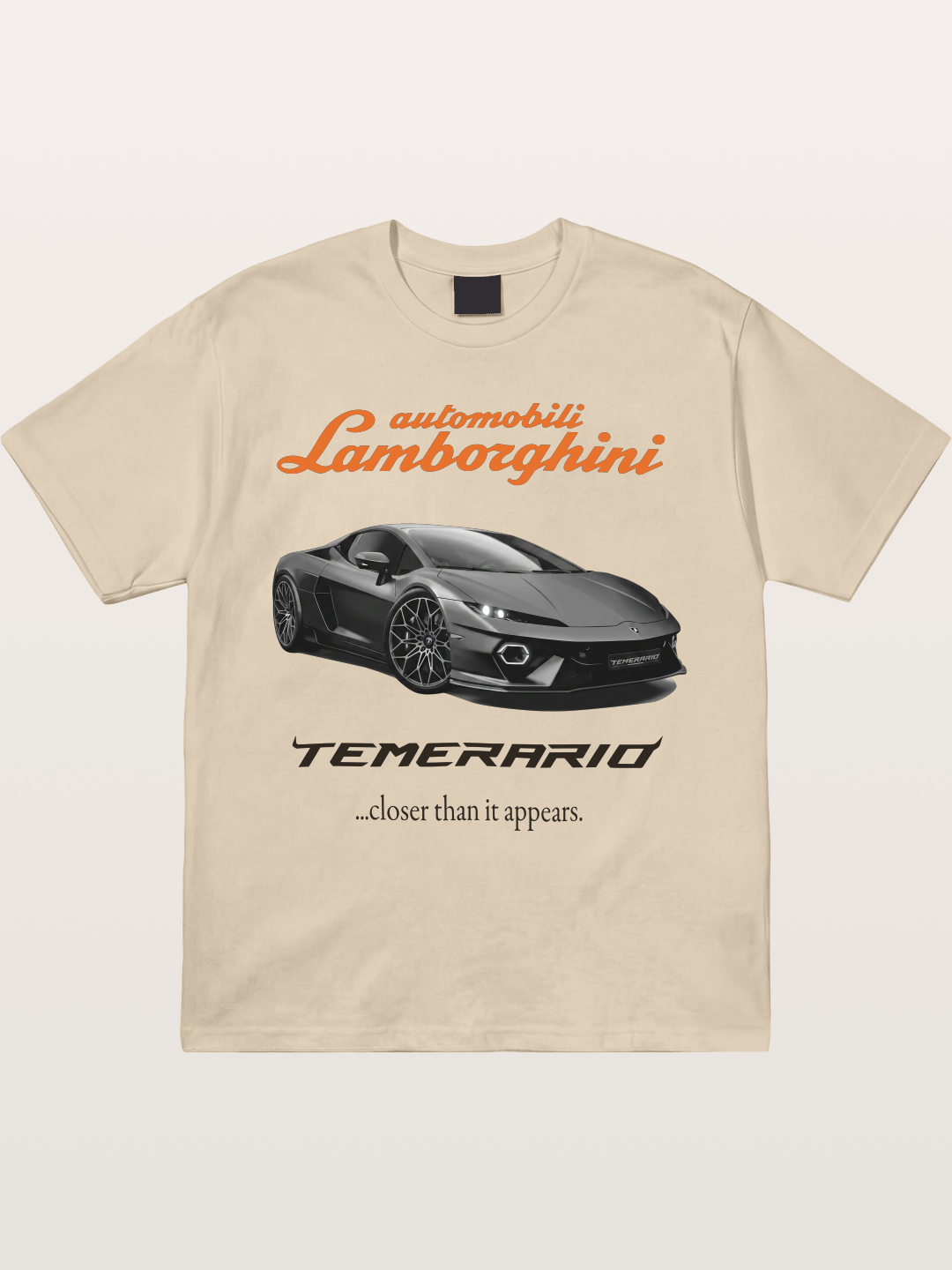 Lamborghini Temerario Grey Sports Car Gildan T-shirt