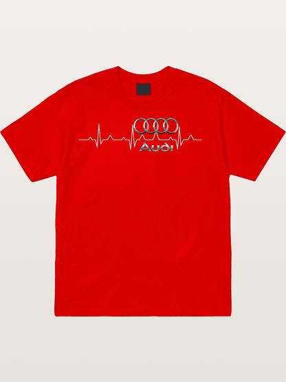 Audi Heartbeat Four Rings Cotton T-shirt