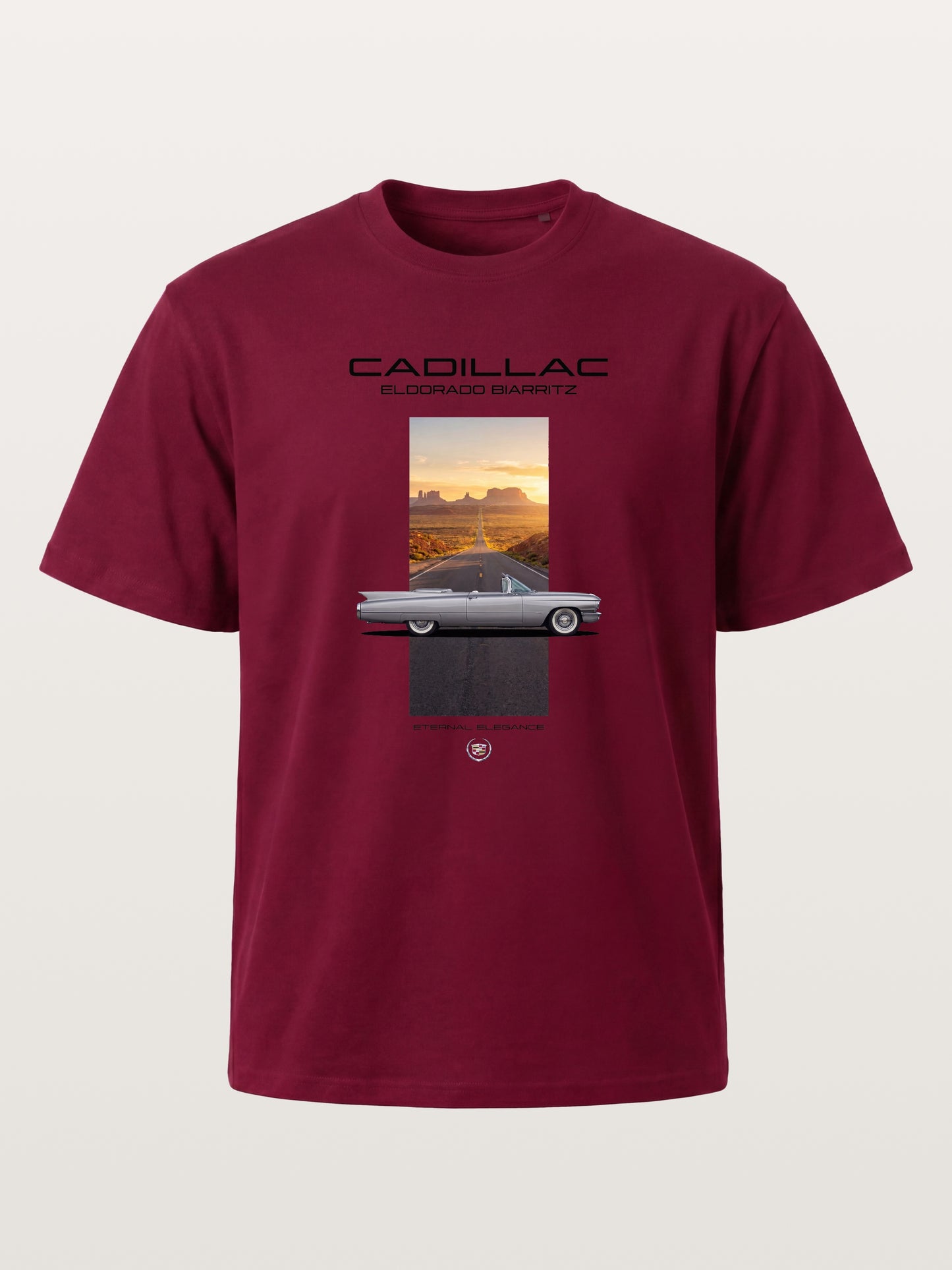 Cadillac Eldorado Desert Sunset Card Gildan T-shirt