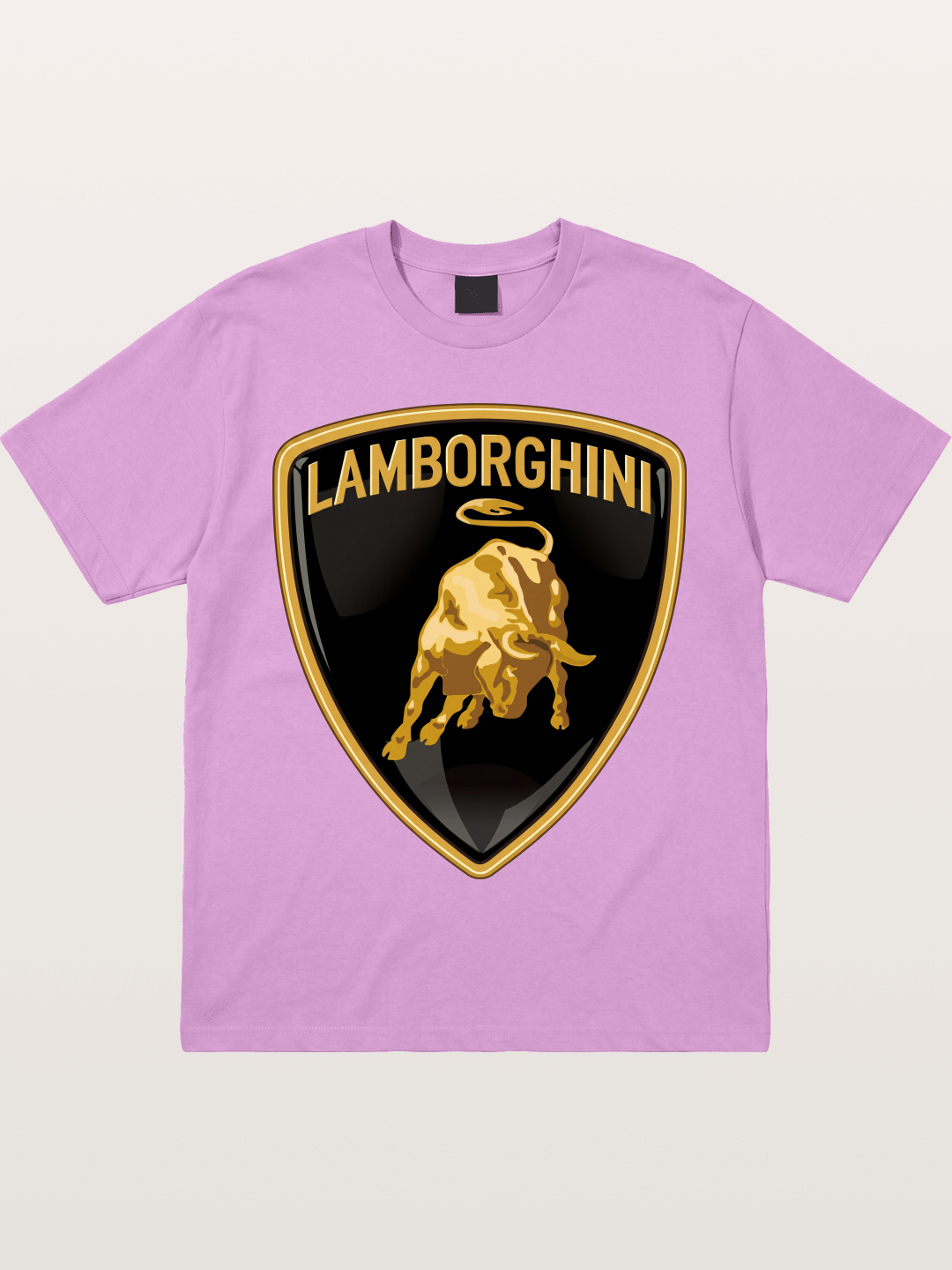 Lamborghini Gold Bull Shield Emblem Gildan T-shirt