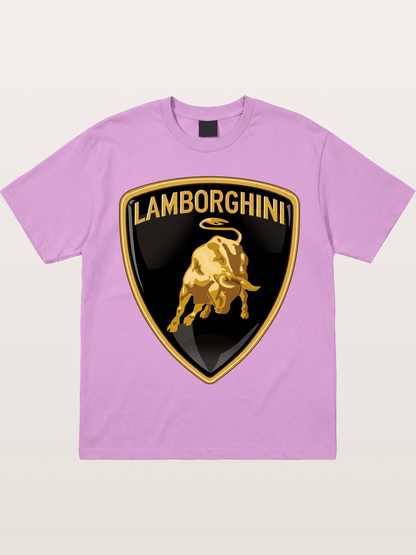 Lamborghini Gold Bull Shield Emblem Gildan T-shirt
