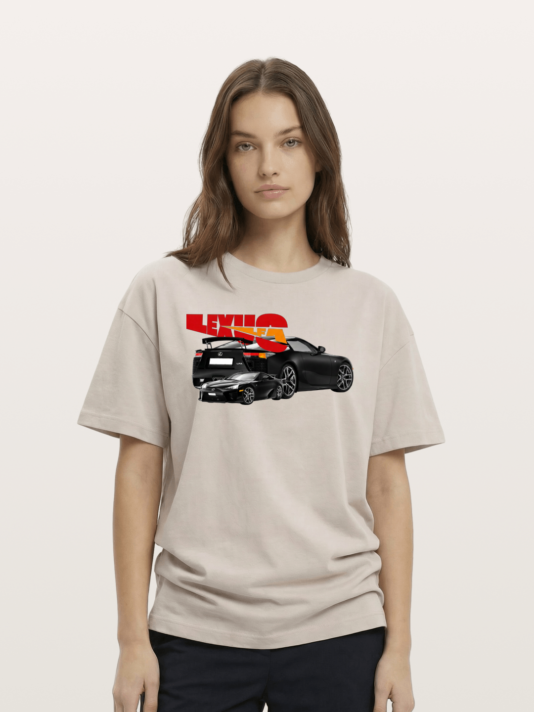 Lexus LFA Racing Collage Art Cotton T-shirt