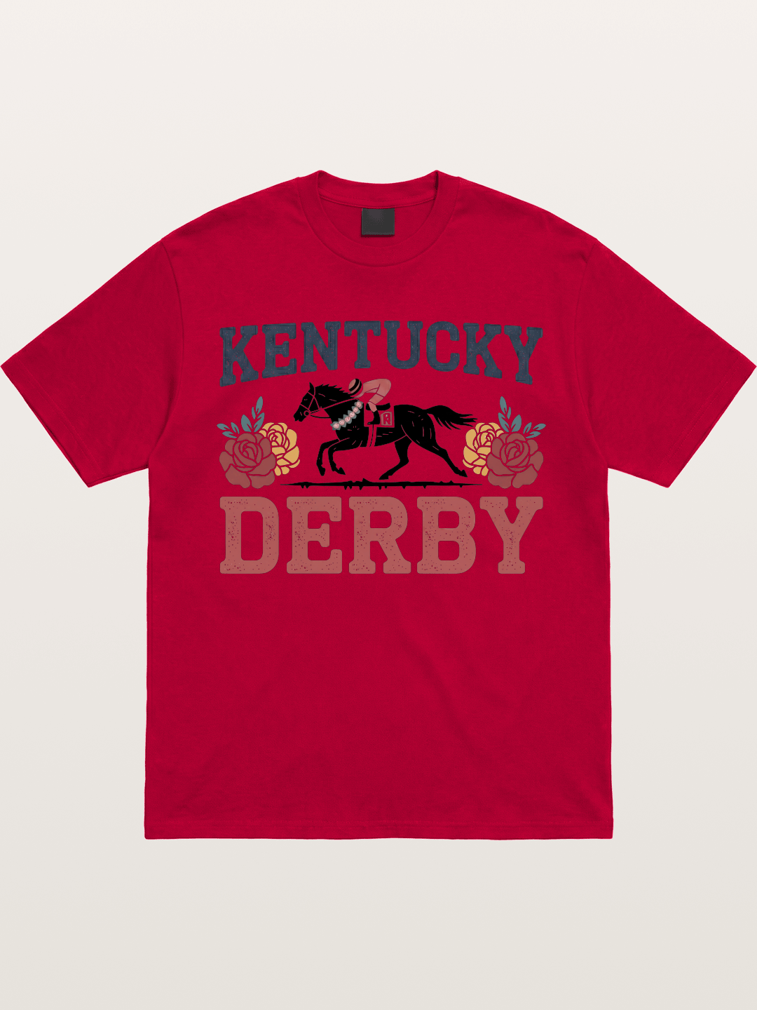 Kentucky Derby Rose Horse Poster Gildan T-shirt