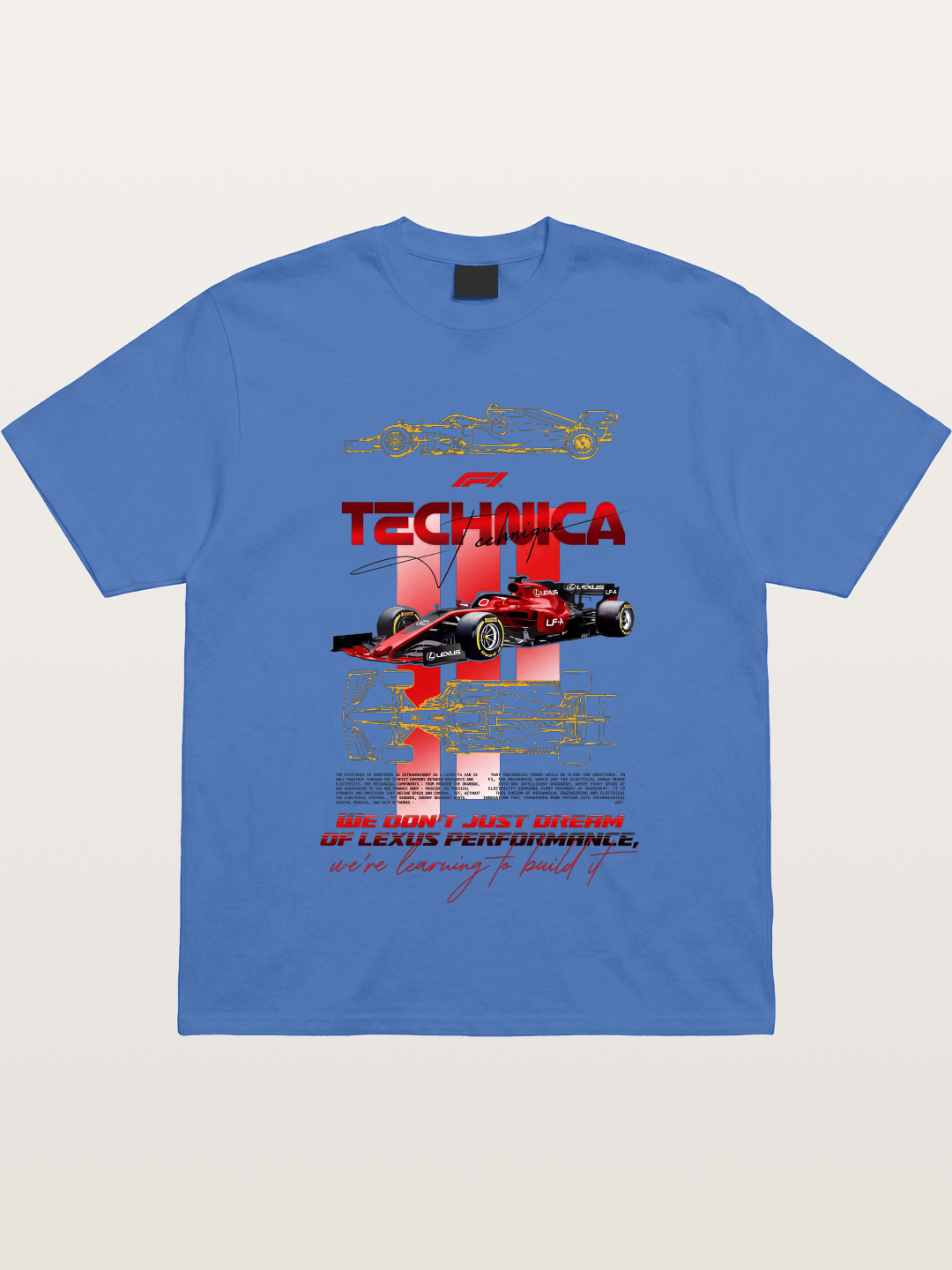 Red F1 Lexus Tech Racing Card Gildan T-shirt