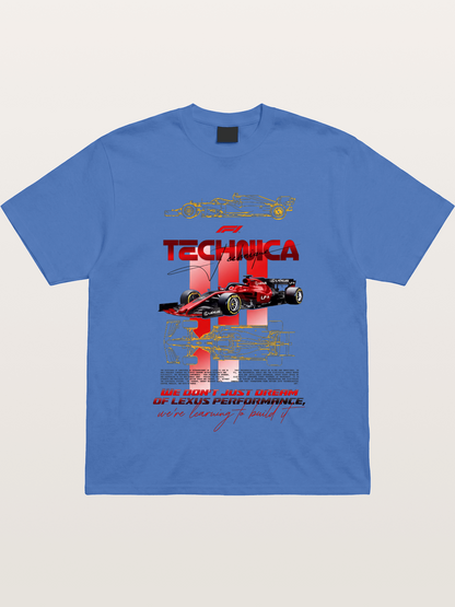 Red F1 Lexus Tech Racing Card Gildan T-shirt