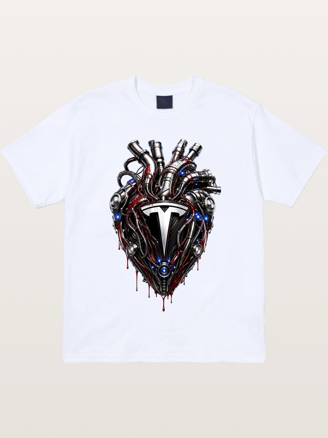 Tesla Mechanical Heart Art Gildan T-shirt