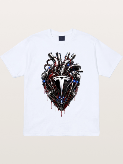 Tesla Mechanical Heart Art Gildan T-shirt