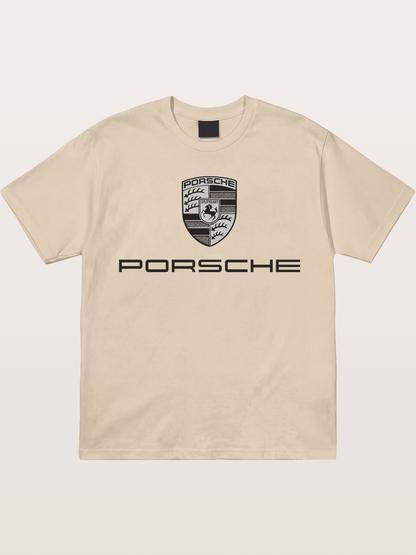 Monochrome Porsche Crest Gildan T-shirt