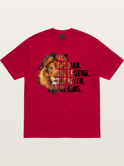 Dad The King Lion Design Gildan T-shirt
