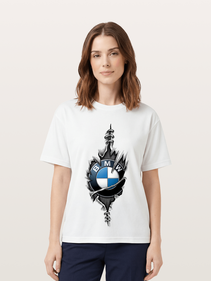 BMW Thorn Wreath Emblem Art Cotton T-shirt