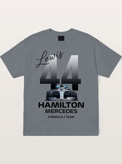 Lewis Hamilton Mercedes 44 Design Cotton T-shirt