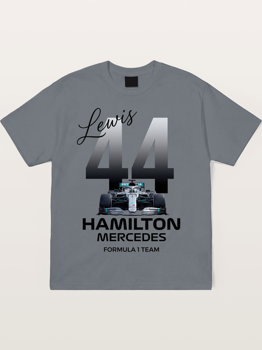 Lewis Hamilton Mercedes 44 Design Cotton T-shirt