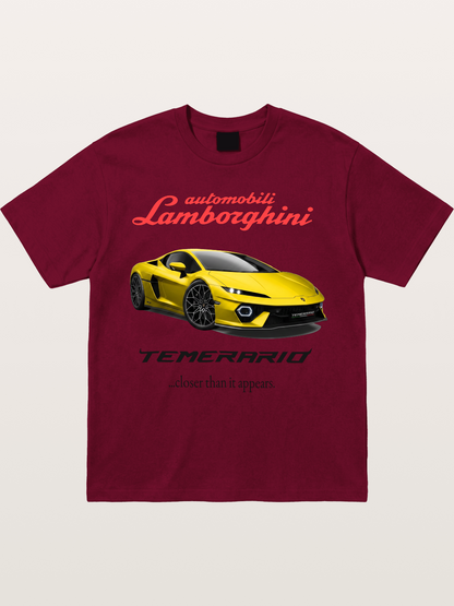 Lamborghini Temerario Yellow Sports Car Gildan T-shirt
