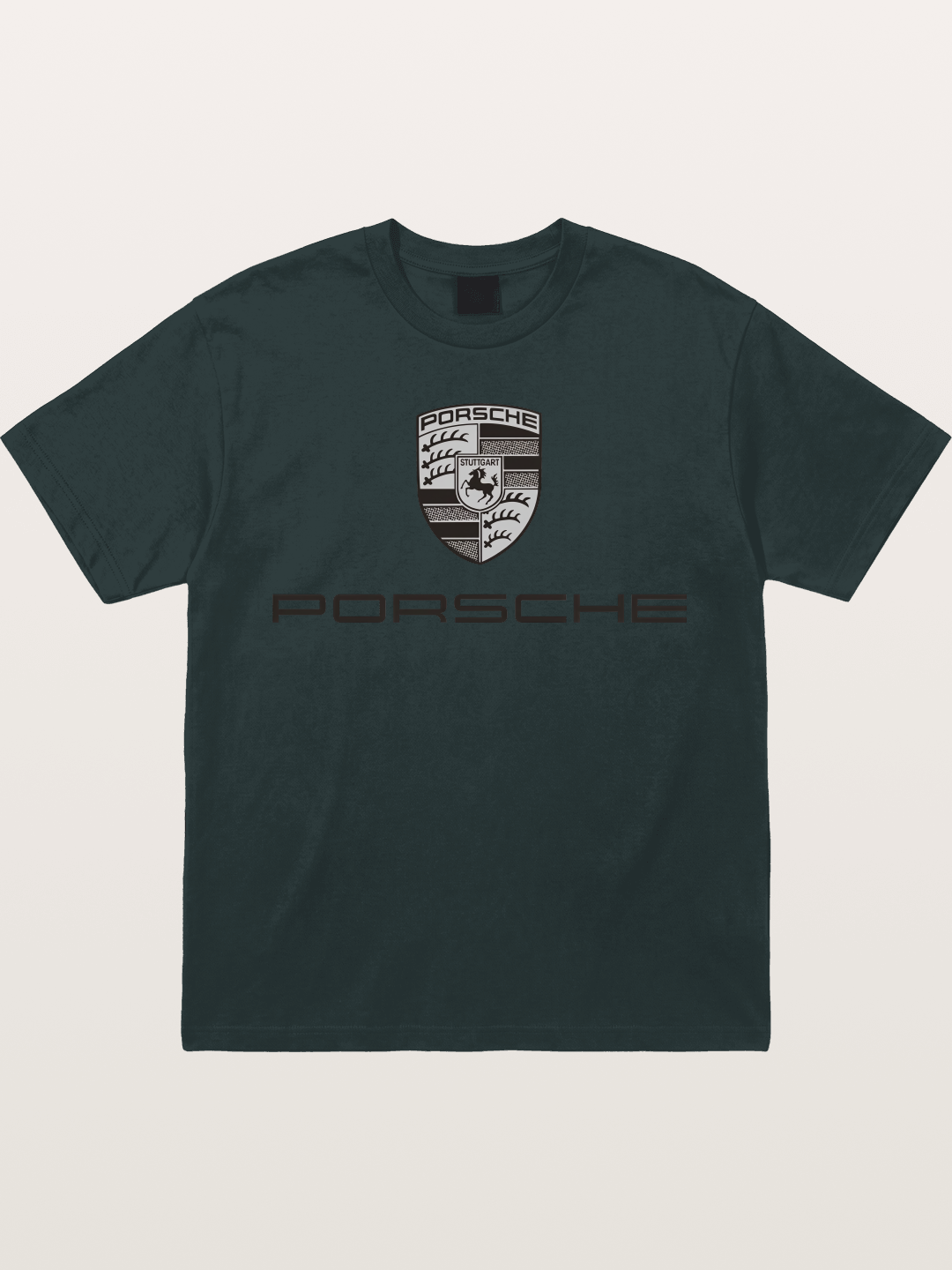 Monochrome Porsche Crest Gildan T-shirt