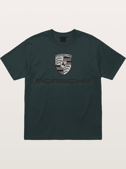 Monochrome Porsche Crest Gildan T-shirt