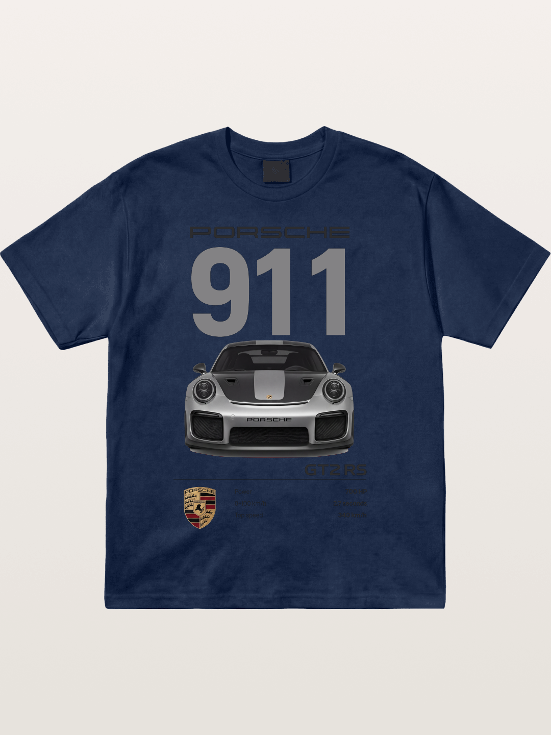 Porsche 911 GT2RS Front View Specs Cotton T-shirt