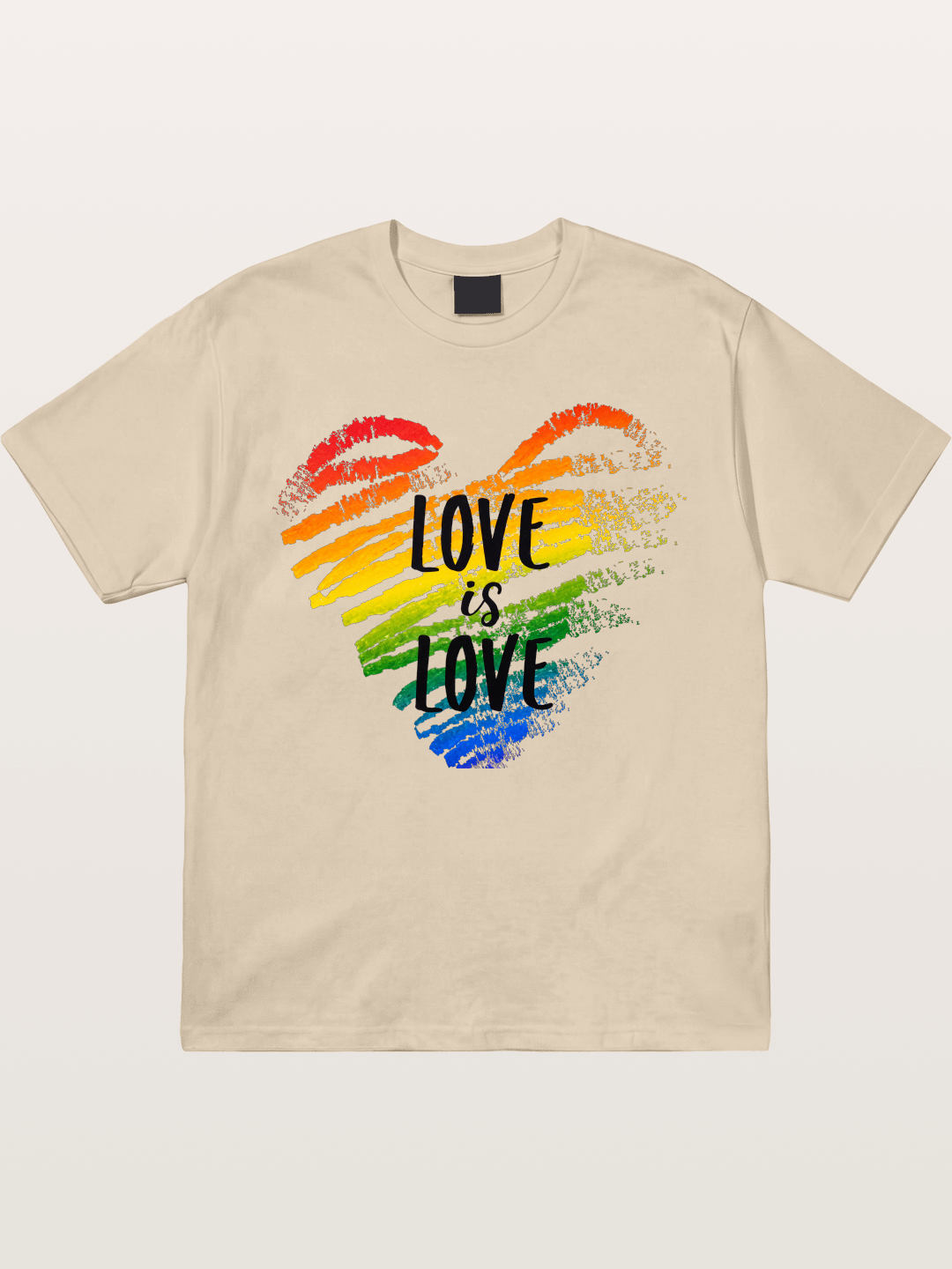 Love Is Love Rainbow Heart Art Gildan T-shirt