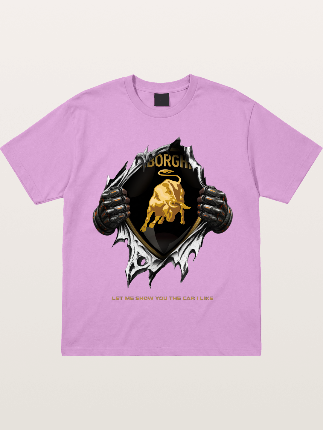 Lamborghini Bull Crest Tear Through Gildan T-shirt