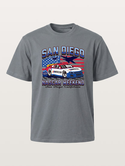 San Diego NASCAR Jet and Race Car Cotton T-shirt