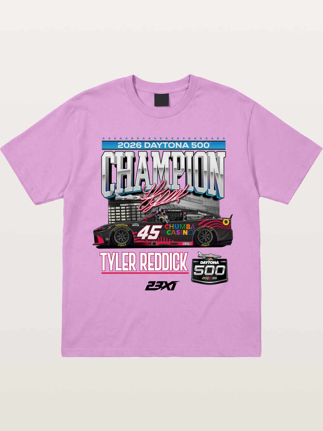 Tyler Reddick Daytona 500 Champion Print Gildan T-shirt