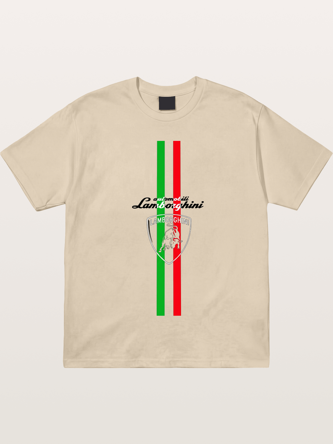 Italian Flag Lamborghini Print Gildan T-shirt
