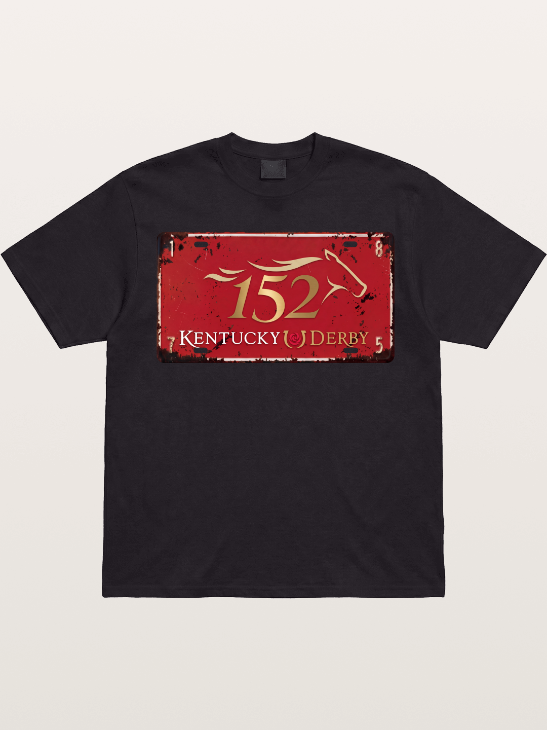Kentucky Derby 152 License Plate Gildan T-shirt