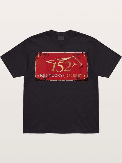 Kentucky Derby 152 License Plate Gildan T-shirt
