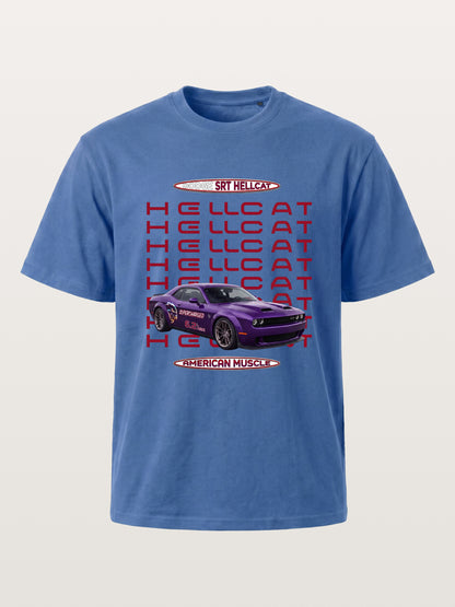 Purple Hellcat Repeat Font Card Gildan T-shirt