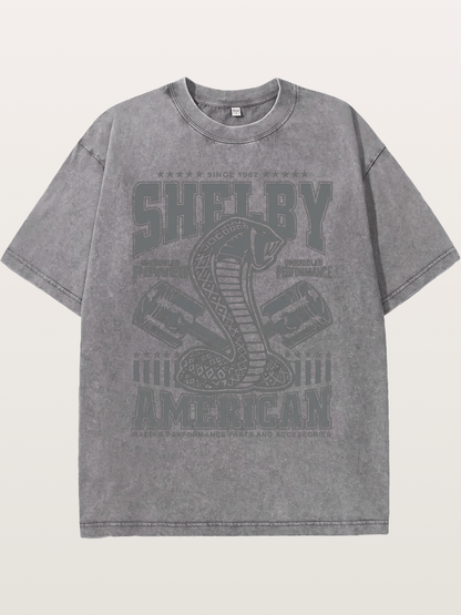 Shelby American Cobra Print Washed T-shirt
