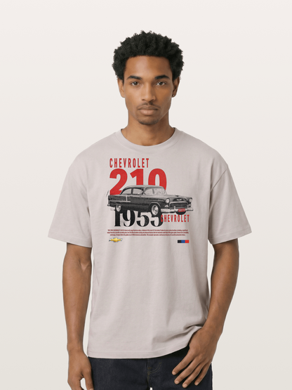 1955 Chevrolet 210 Retro Poster Cotton T-shirt