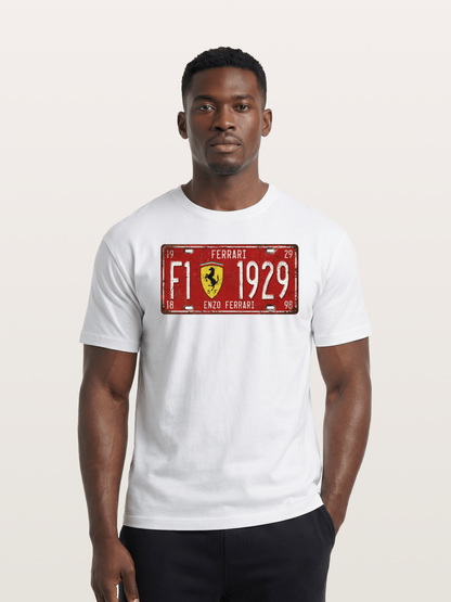 license plate Cotton T-shirt