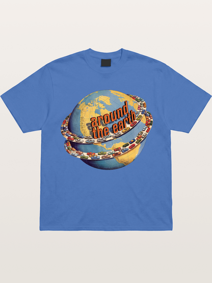 Global Cars Earth Illustration Gildan T-shirt