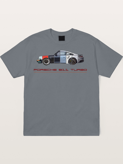 Porsche 911 Turbo Split Sections Cotton T-shirt