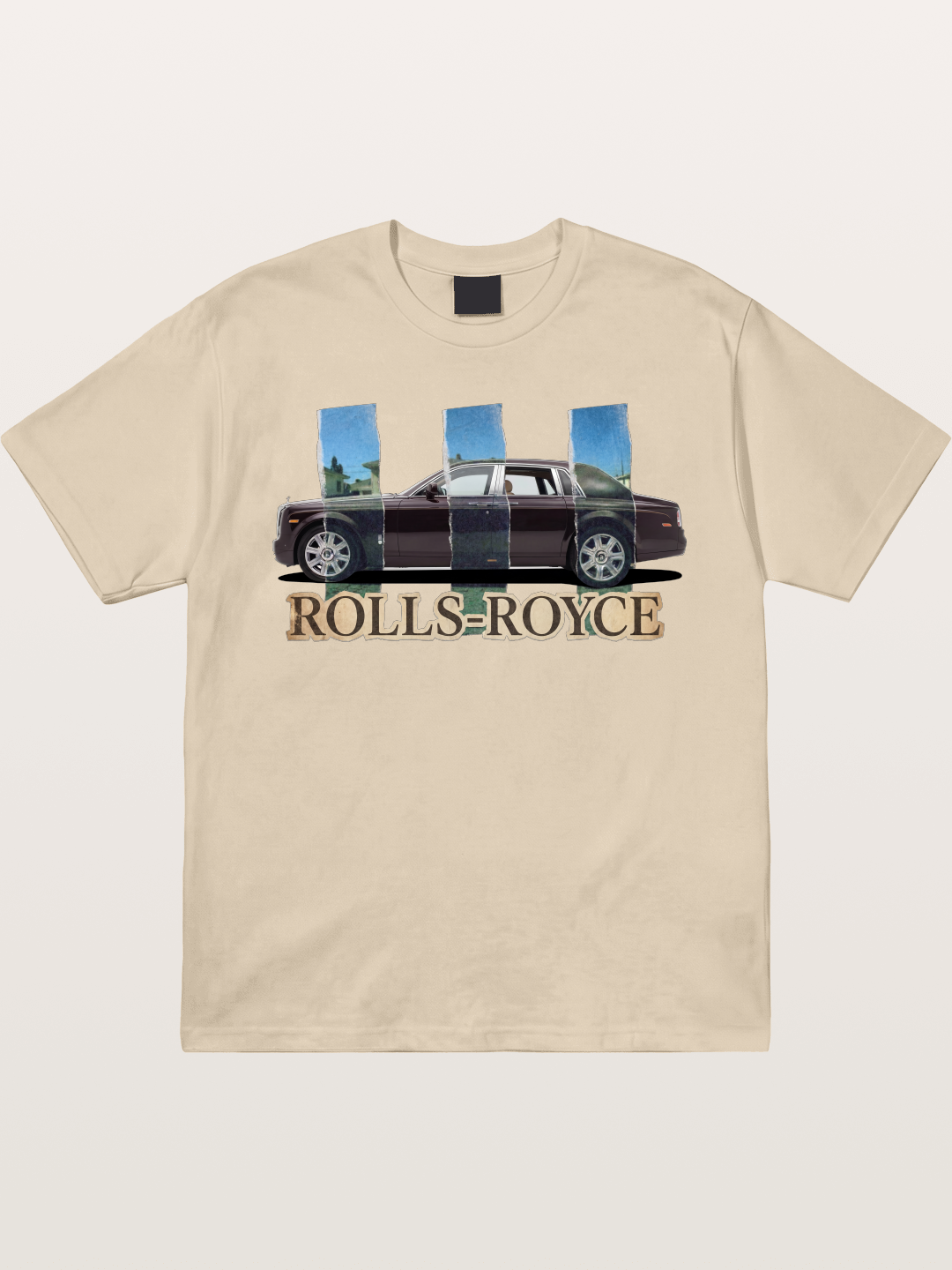 Torn Paper Rolls Royce Collage Gildan T-shirt