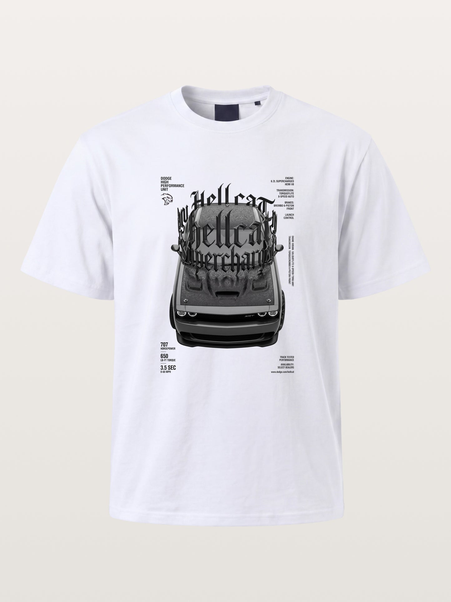 Gothic Hellcat Front View Print Gildan T-shirt