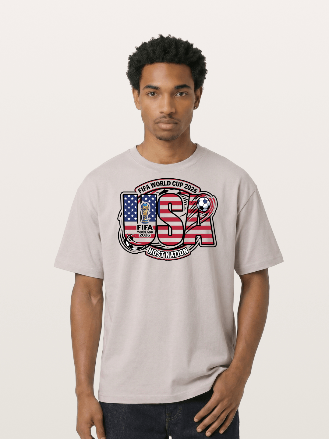 USA 2026 World Cup Typography Cotton T-shirt