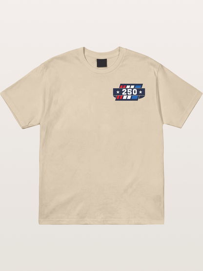 250th Anniversary Star Stripes Badge Gildan T-shirt