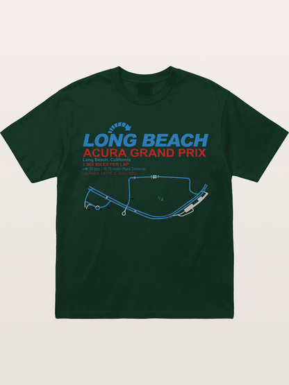 Long Beach Grand Prix Map Gildan T-shirt