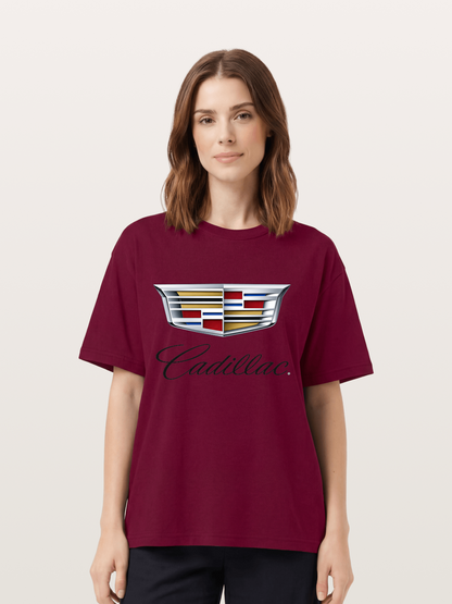 Cadillac Emblem Script Print Gildan T-shirt