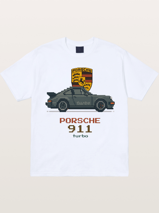 Porsche 911 Turbo Pixel Art Gildan T-shirt