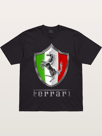 Ferrari Italian Flag Crest Gildan T-shirt