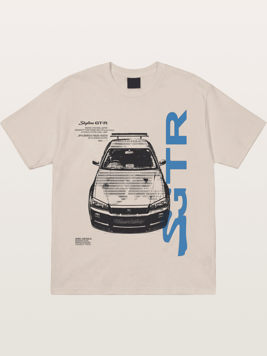 GT-R Sketch Cotton T-shirt